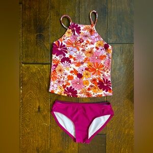 Cat & Jack purple floral bikini size 6/7